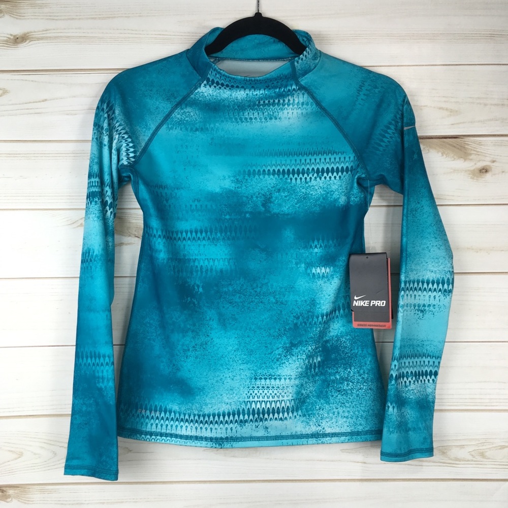 Nike Girls Hyper warm Mock-neck Long Sleeve